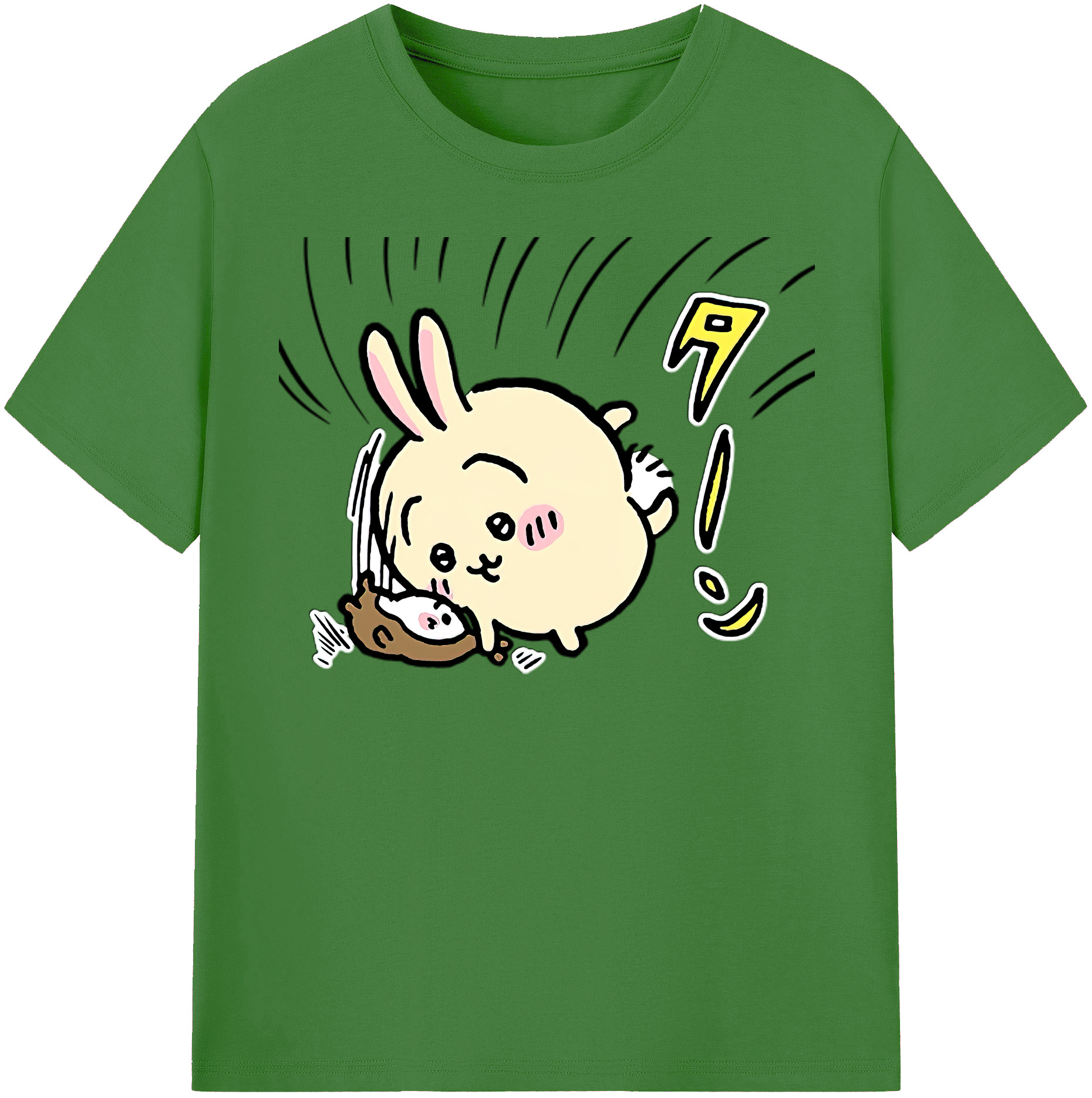 （画像用） ちいかわ うさぎ Chii-kawa usagi レディースカジュアルプリントTシャツ（綿100％）